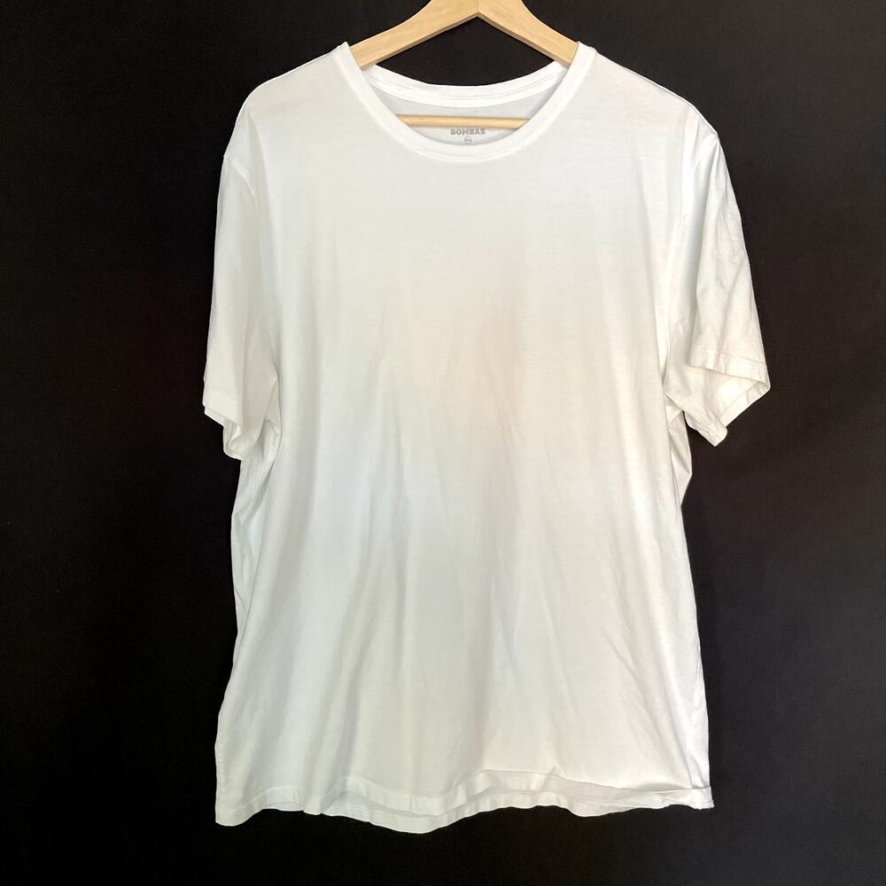 Bombas white t-shirt men's size 2XL bee better pima cotton top lightweight